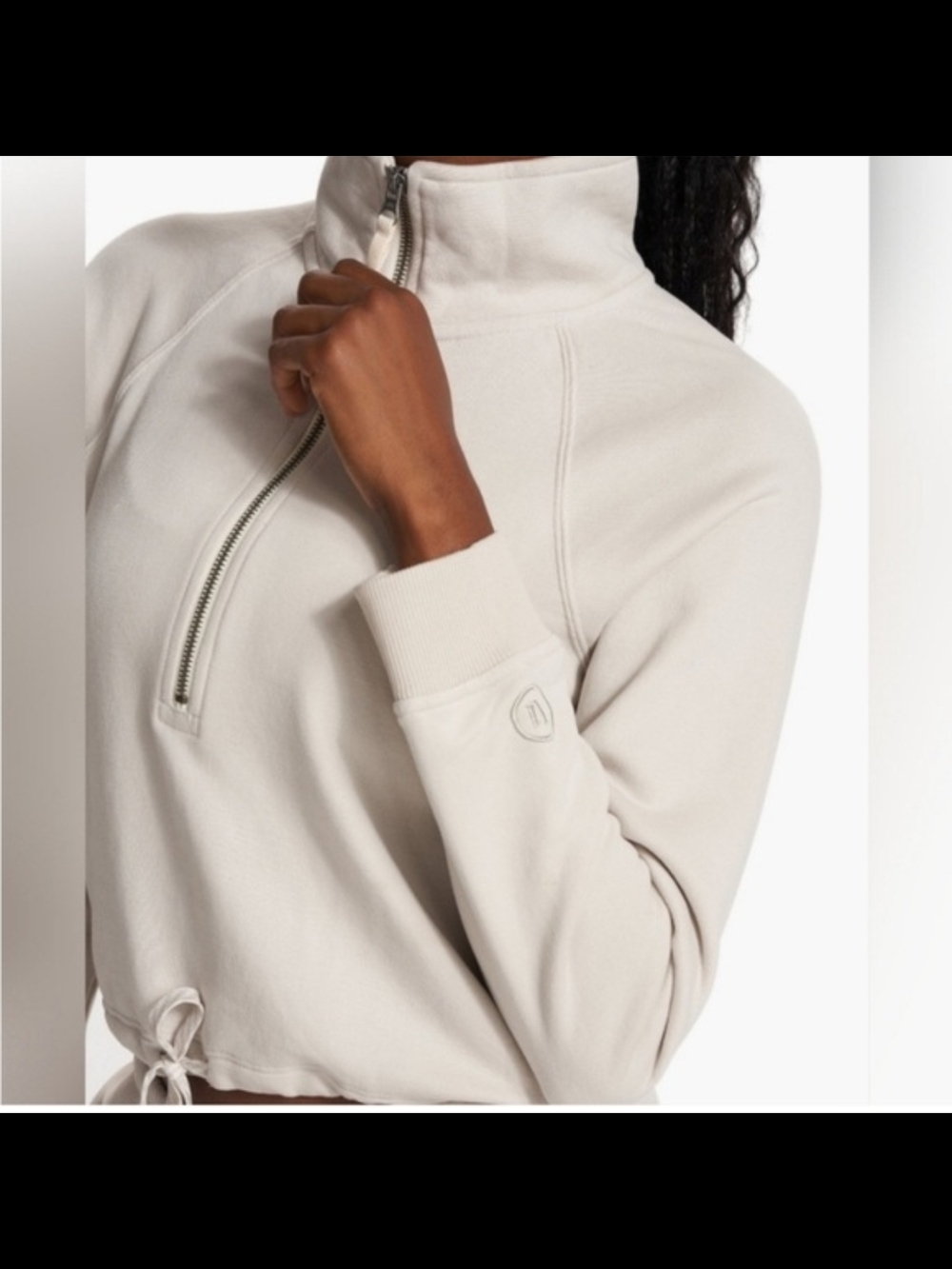 Vuori Sedona Womens Half Zip Pullover Sweatshirt S Cropped Drawcord Hem Athletic - Picture 2 of 8